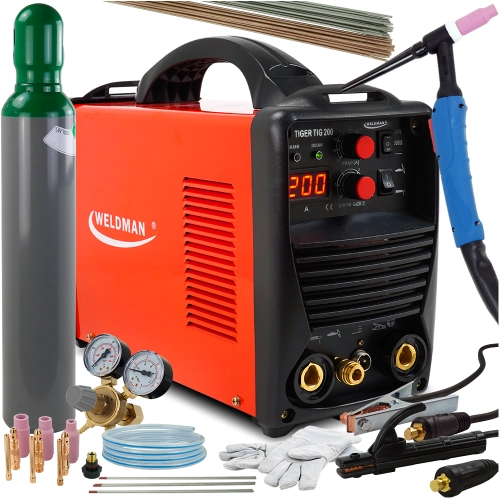 Spawarka inwertorowa TIG DC TIGER TIG 200 Puls zestaw 2