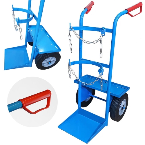 Wózek transportowy butlowy z półką min