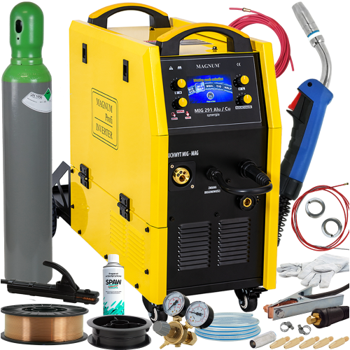 Mig 291 Alu/Cu Synergia zestaw MAG Ar/CO2 8l