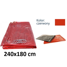 Parawan spawalniczy zasłona ochronna lamela 240x180 czerwona