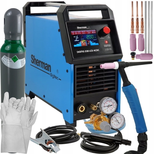 Spawarka TIG AC DC Sherman DIGITIG 200 LCD