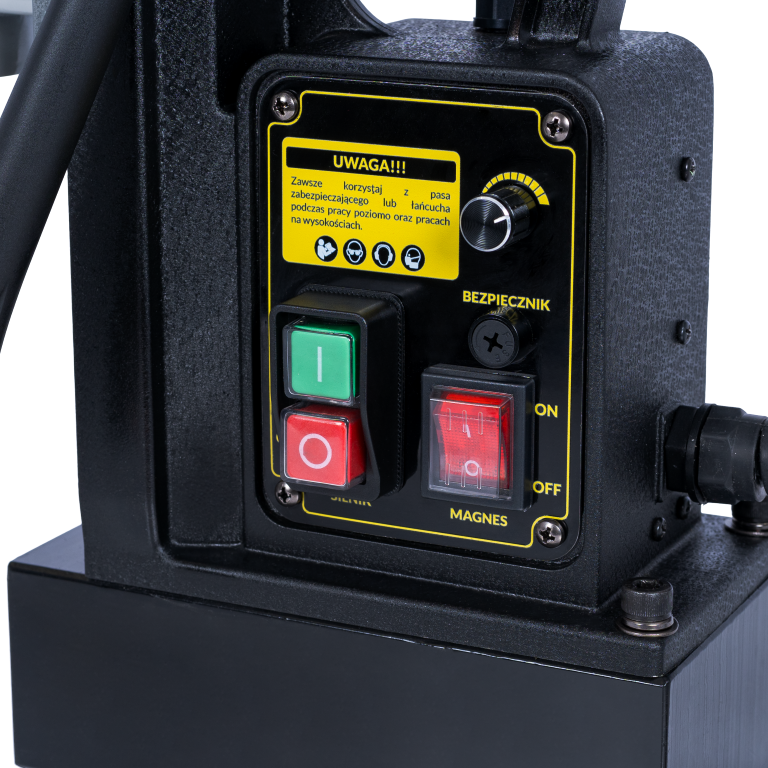Wiertarka magnetyczna Magnum HGMD-50NV do 50mm - panel sterowania